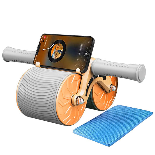 2023 New Ab Abdominal Exercise Roller Elbow Support, Abs Roller Wheel Core Exercise Equipment, Automatic Rebound Abdominal Wheel Orange